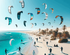 Descubre el paraíso del kitesurf en la Playa de Djerba, Túnez: ¡Un destino obligado para los amantes del turismo y los deportes acuáticos!