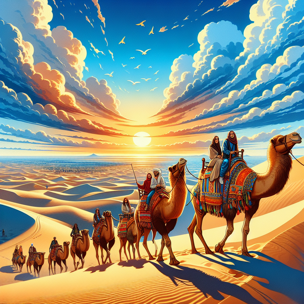 Descubre la emocionante aventura del paseo en camello por las dunas de arena en Túnez: una experiencia única de turismo y viaje
